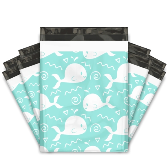 10 19X24 Poly Mailers BLUE WHALE 🐋 - Picture 1 of 2